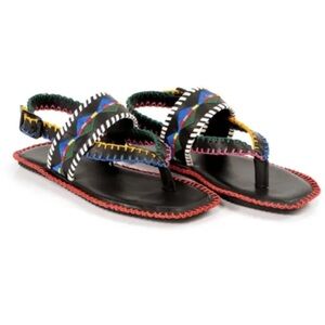 NBW!! Colorful Embroidered Flat Sandal by FARM Rio